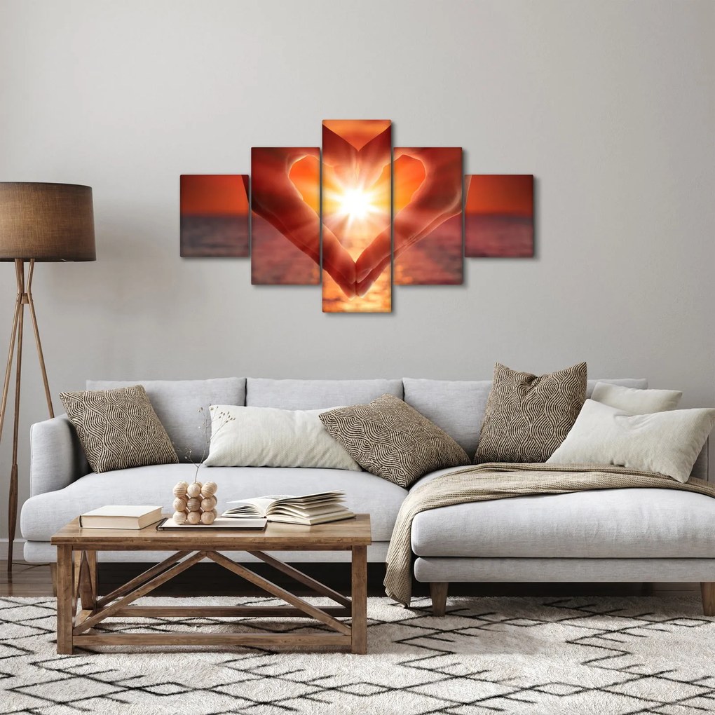 Obraz - Słońce w sercu (125x70 cm)