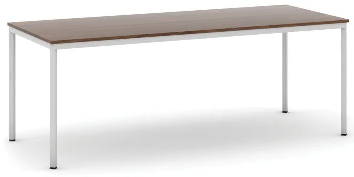 Stół jadalniany, 200x80 cm, szara podstawa, orzech
