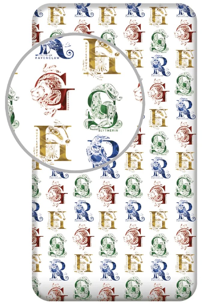 Jerry Fabrics Prześcieradło Harry Potter HP078, 90x 200 cm