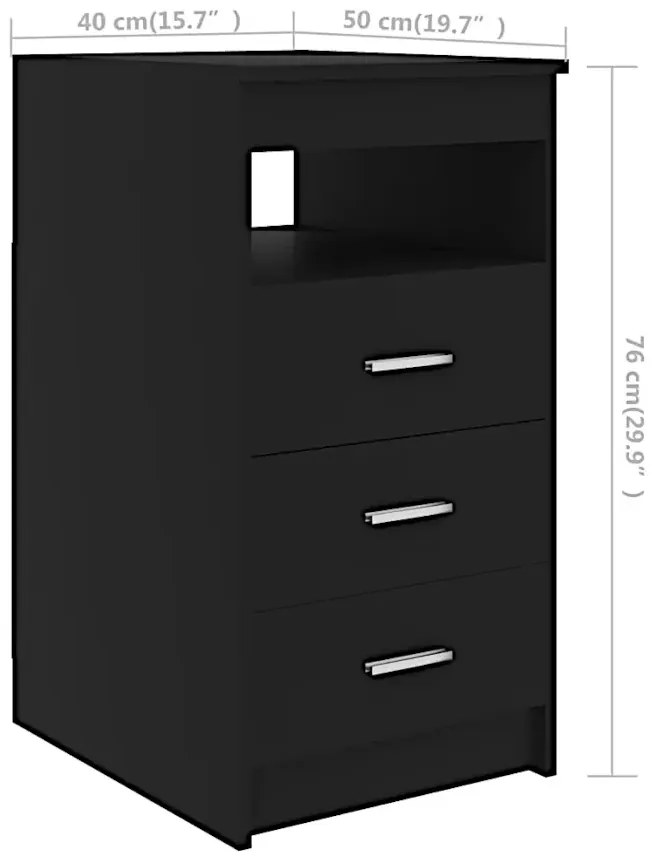 Czarne Funkcjonalne Biurko W6-D43