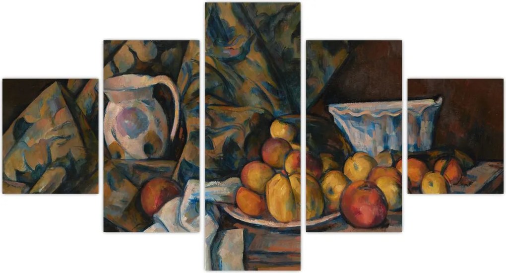 Obraz - Paul Cézanne, Still Life with Apples and Peaches, reprodukcje (125x70 cm)