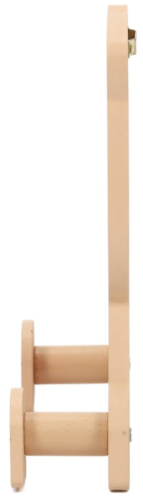 Wieszak na ubrania do pokoju dziecka Zwierzaczek z łapkami, 14 x 4,5 x 17 cm