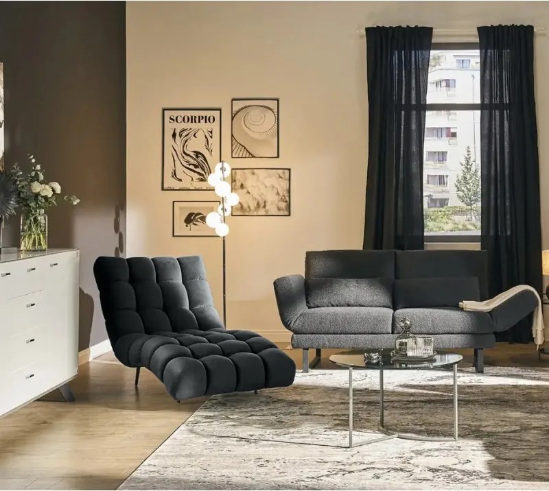 Fotel Szezlong 80 DELFI 1 osobowy w tkanininie RIVIERA 100 WERSAL