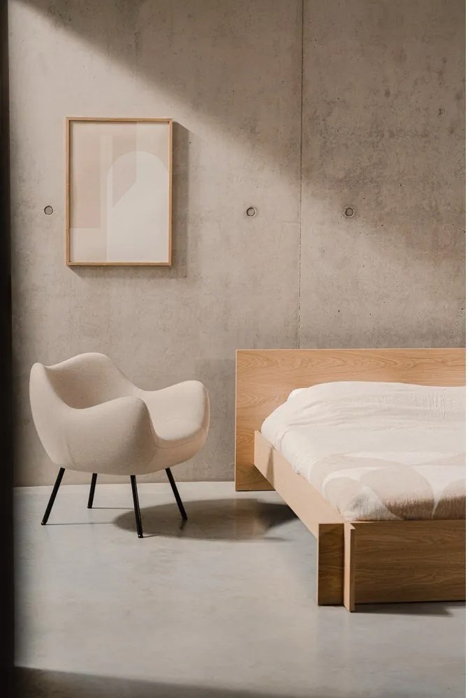 Beżowy wełniany fotel RM58 – noo.ma