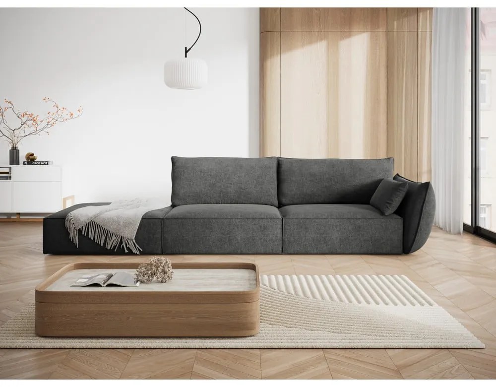 Szary szezlong (prawostronny) Vanda – Mazzini Sofas