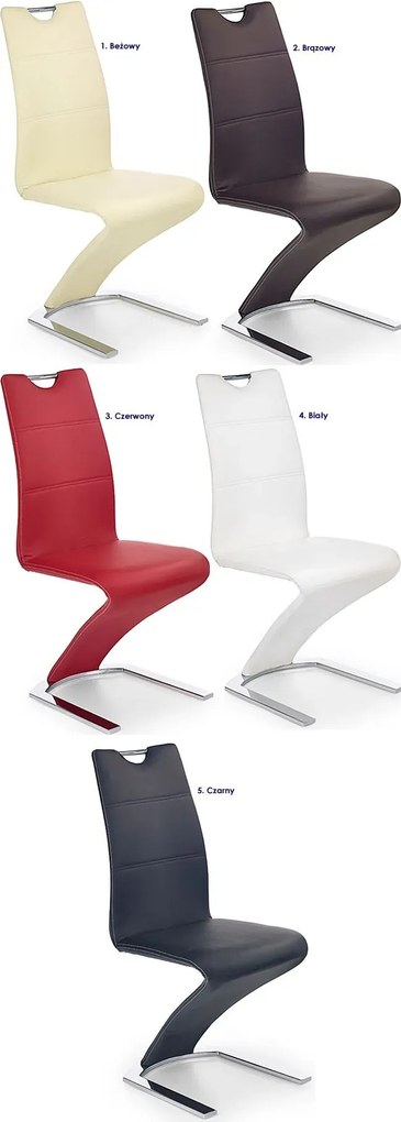 Stylowe tapicerowane krzesło metalowe D8-W66
