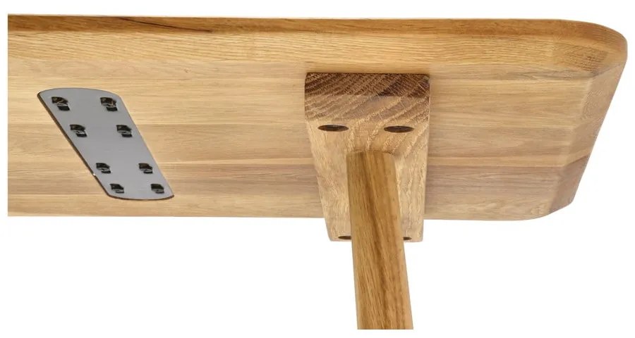 Stół z drewna dębowego 44.5x100 cm Bodo – Villa Collection