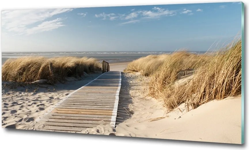 Foto obraz szklany Ścieżka na plaży