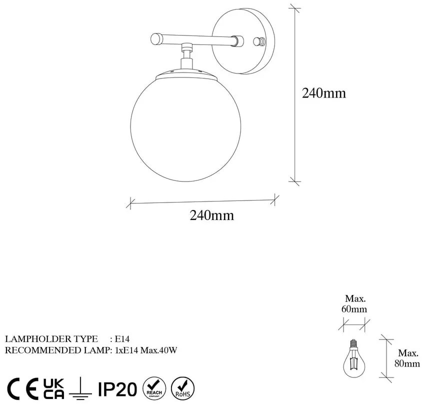 Biały/w kolorze mosiądzu kinkiet Roe – Opviq lights