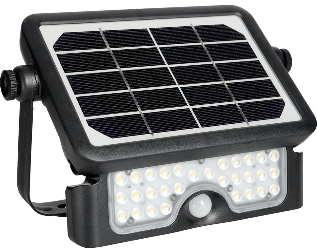 LED solarny reflektor z czujnikiem LED/5W/3,7V 4000K IP65 3000 mAh