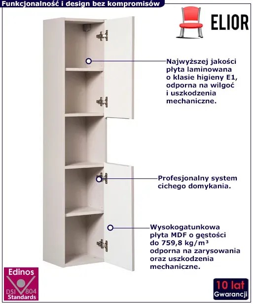Nowoczesny słupek łazienkowy cashmere 3w1 L3-P90