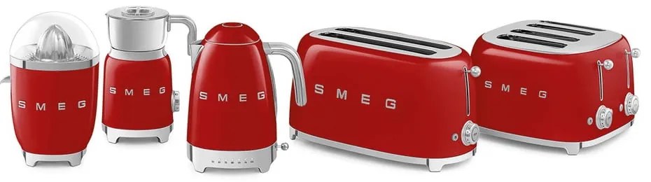 Czerwony czajnik elektryczny ze stali nierdzewnej 1,7 l Retro Style – SMEG