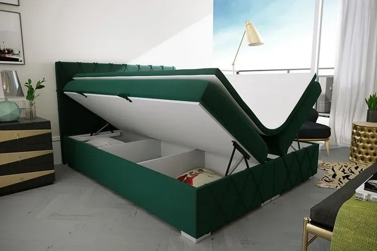 Małżeńskie łóżko kontynentalne Ahus 160x200 - 32 kolory