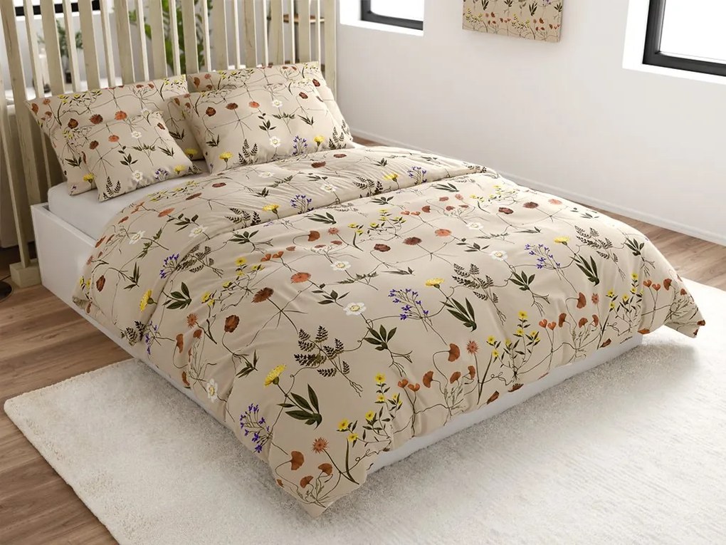 PrzytulneMieszkanie.pl PrzytulneMieszkanie.pl Czeska pościel HERBAR BLEND beżowa Rozmiar pościeli: 70 x 90 cm | 140 x 200 cm