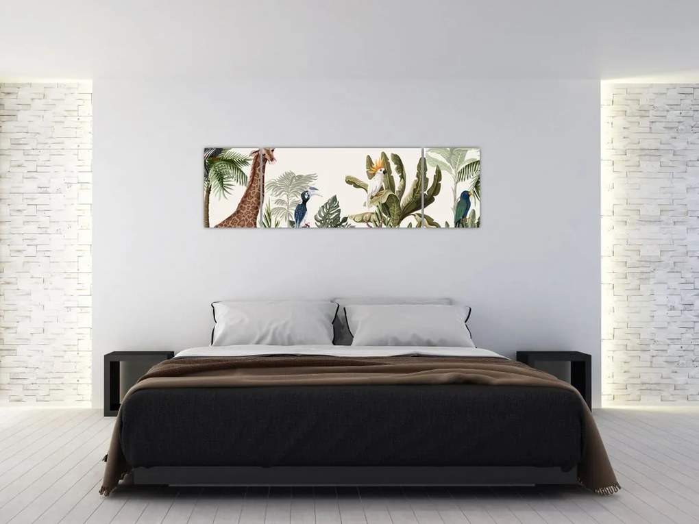 Obraz - Mieszkańcy Afryki (170x50 cm)