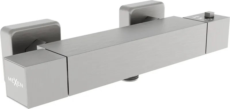 Mexen Cube termostatyczna bateria prysznicowa, gun gray szczotkowany - 77200-66