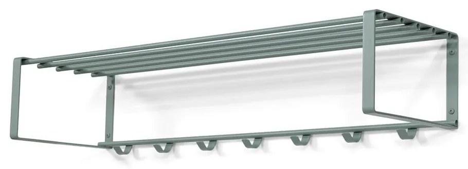 Szarozielony metalowy wieszak ścienny z półką 100 cm Rex – Spinder Design