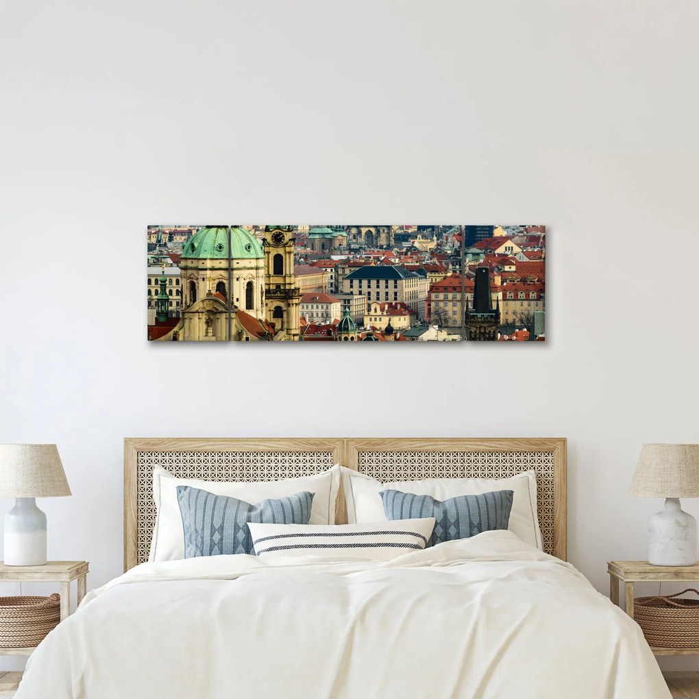 Obraz - Panorama Pragi (170x50 cm)
