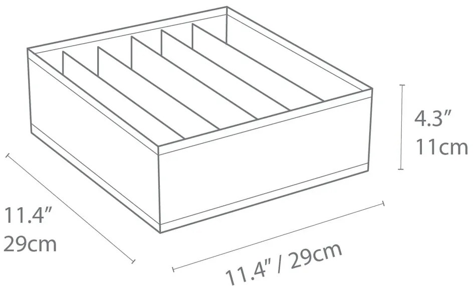 Beżowy organizer do szuflady z przegródkami Bigso Box of Sweden Drawer, 29x11 cm