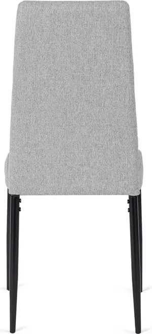 Zestaw Stół Prostokątny Rozkładany CLARK 120-160 cm Dąb Artisan/Czarny i 6 Krzeseł Tapicerowanych TEX Szarych