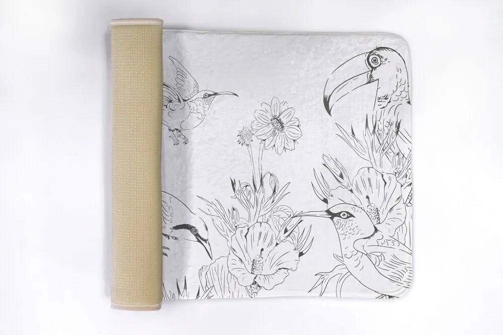 Dywanik pod prysznic Dywanik pod prysznic Linie Ptaki