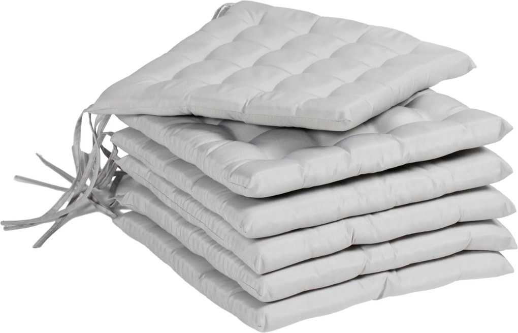 Outsunny Poduszka siedzeniowa do ogrodu z pikowaniem, 40 x 40 x 4 cm, jasnoszary