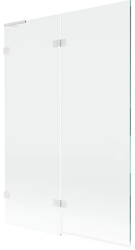 Mexen Lunar L parawan nawannowy 2-skrzydłowy lewy 120 x 150 cm, transparent, biały - 897L-120-100-20-00-L