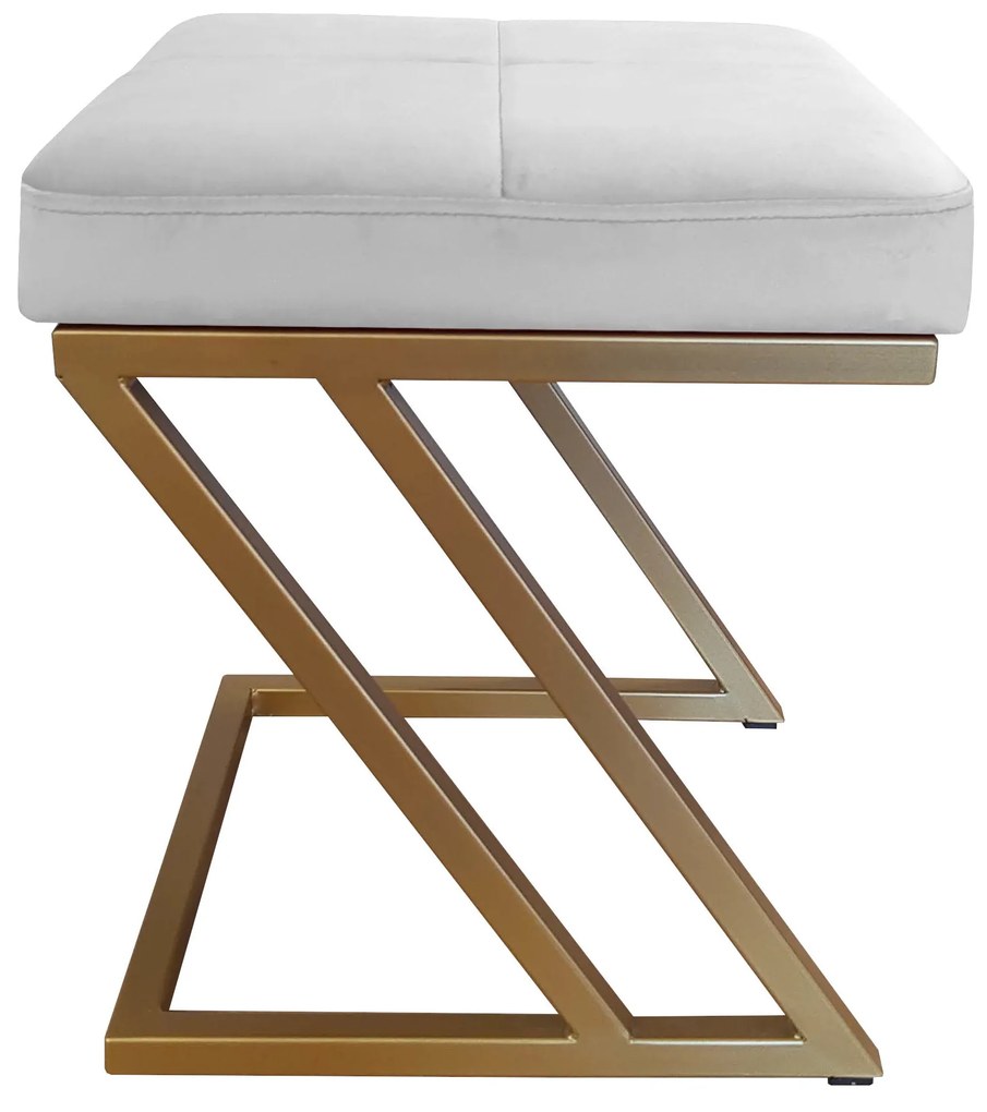 Pufa ZETA LOFT taboret podnóżek podstawa złota MG39