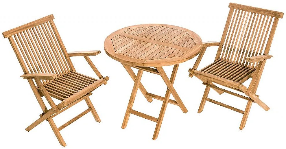Zestaw ogrodowy teak IVORY BALKON 1+2 (poduszki GRATIS)