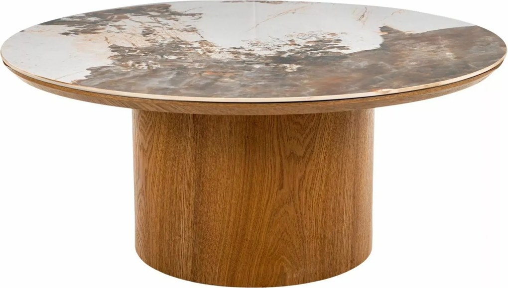 Okrągła ława Rondo 80 Signal z ceramicznym blatem