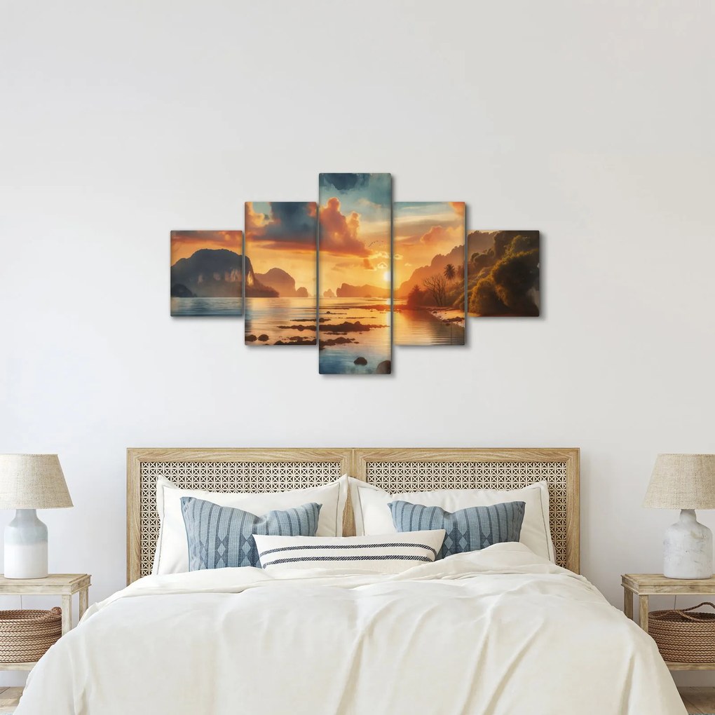 Obraz - Widok z plaży (125x70 cm)