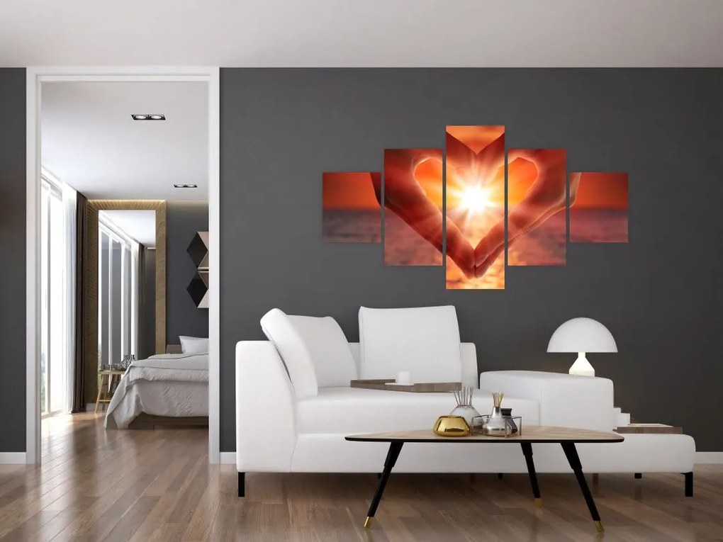 Obraz - Słońce w sercu (125x70 cm)