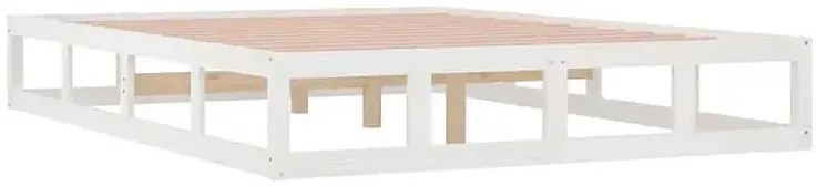 Białe łóżko z litego drewna 120x200 - Rixo 4X