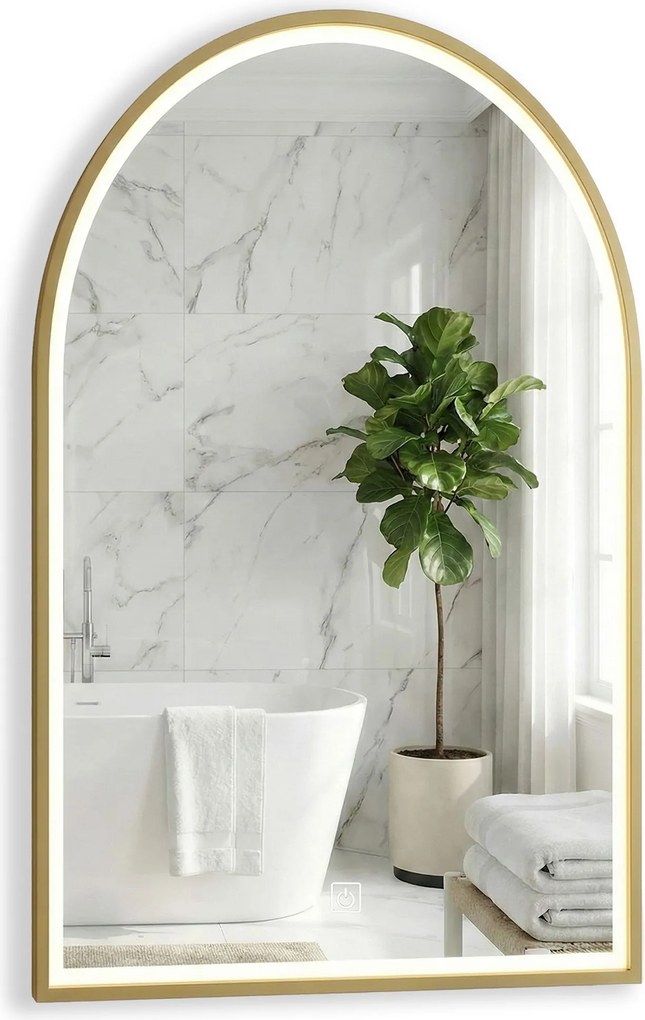 LUSTRO ŚCIENNE LED 60x100cm DART GOLD