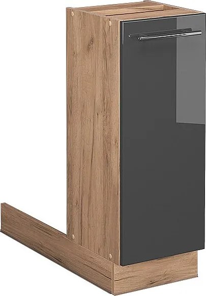 Wyspa kuchenna antracyt wysoki połysk 30x70x82 fame-line