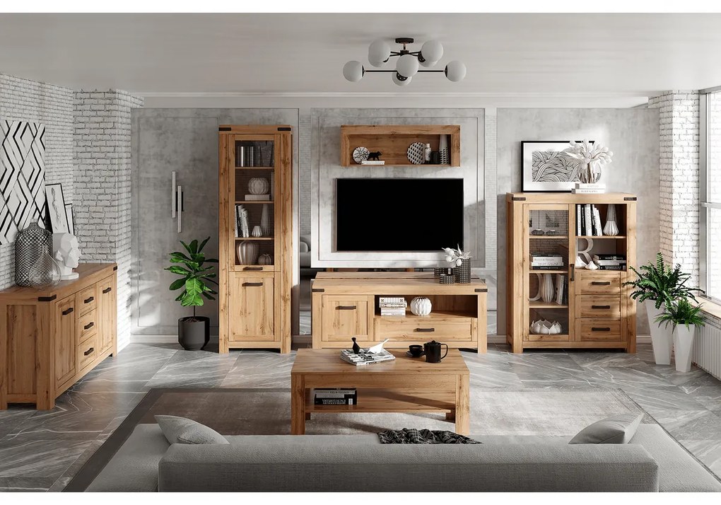 Komoda MORATIZ 1W3S, dąb wotan