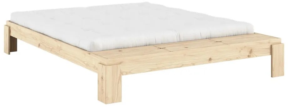 Łóżko dwuosobowe z litego drewna sosnowego ze stelażem 180x200 cm w naturalnym kolorze Layers – Karup Design