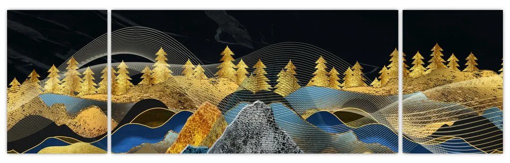 Obraz - Złote Góry (170x50 cm)