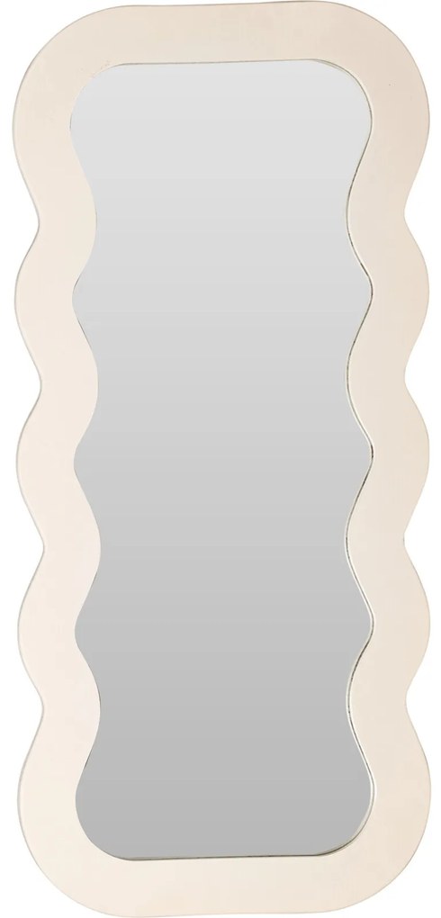 Dekoracyjne lustro w falistej ramie, 37 x 80 cm