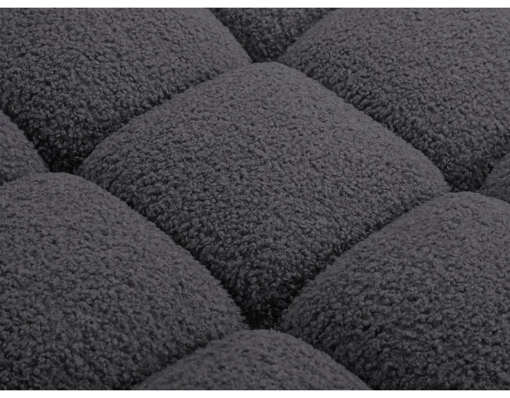 Antracytowa sofa modułowa z materiału bouclé 282 cm Bellis – Micadoni Home