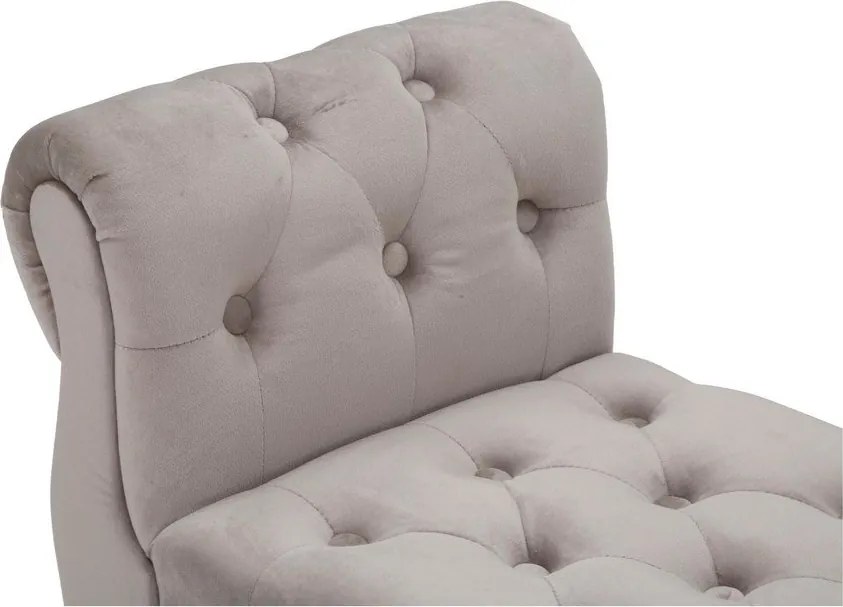 Szarobrązowa aksamitna ławka Paris – Mauro Ferretti