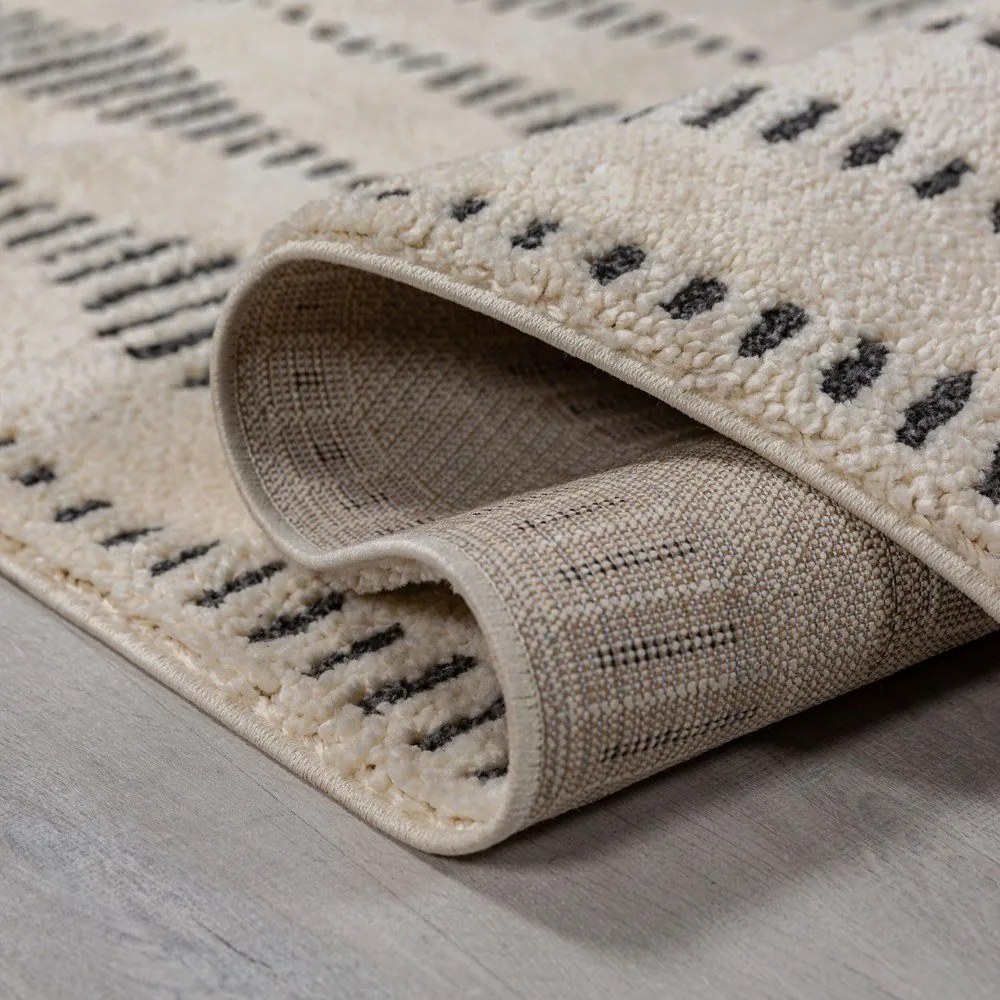 Kremowy dywan 200x290 cm Knot – Flair Rugs