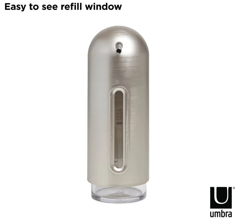 Plastikowy dozownik do mydła w kolorze srebra 350 ml Penguin – Umbra