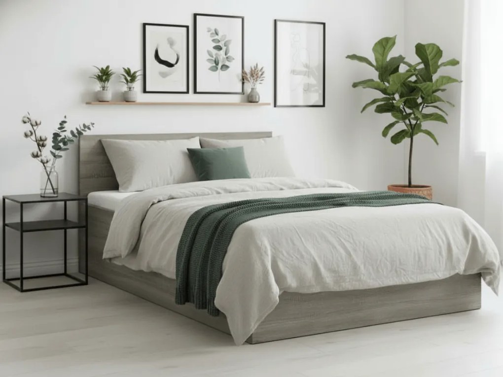 Łóżko SOFIA 180 x 200 cm, dąb truflowy Stelaż: Bez stelaża, Materac: Materac Coco Maxi 20 cm