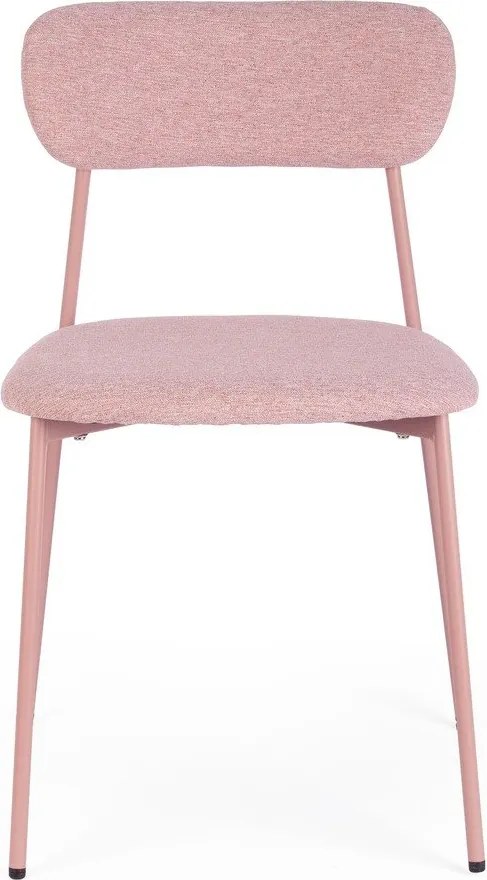 Różowe tapicerowane krzesło Inka – Yes Everyday