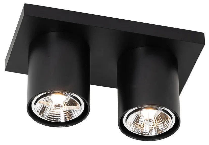 Nowoczesny Plafon / Reflektorek / Spot / Spotow / Lampy sufitowe czarny 2-punktowy - Tubo Nowoczesny Oswietlenie wewnetrzne
