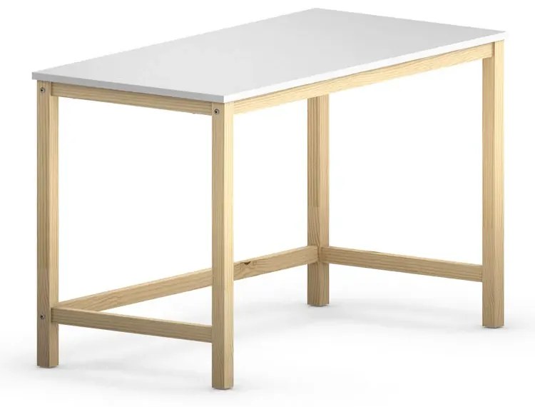 Białe biurko skandynawskie 140x60 cm - Kizo T4