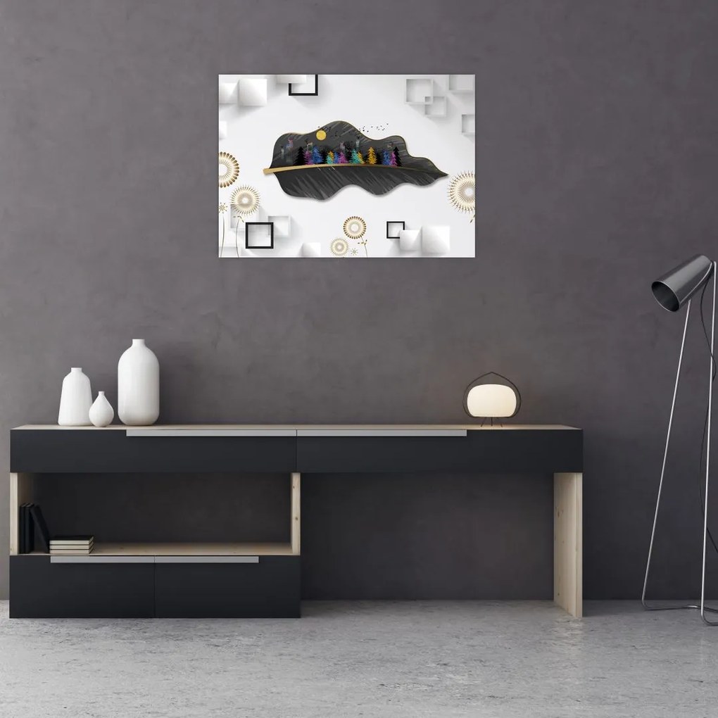 Obraz na szkle abstrakcji (70x50 cm)