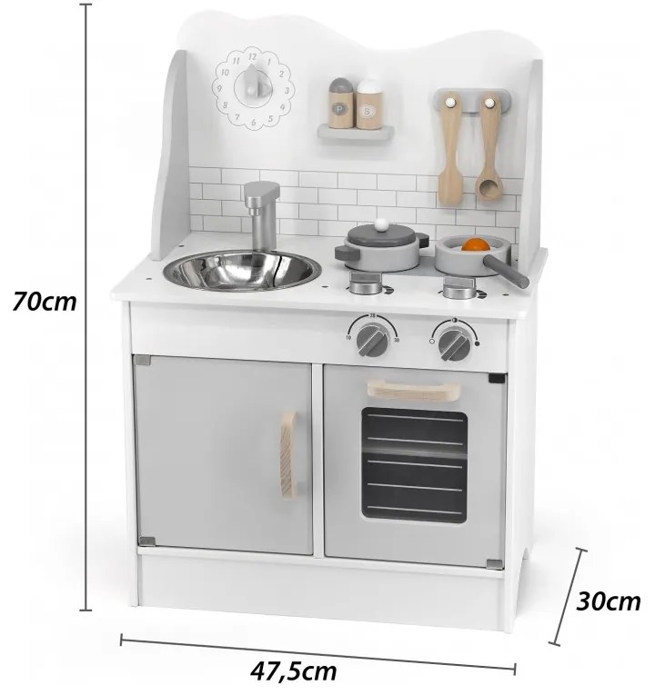 Viga polarb drewniana kuchnia z akcesoriami eco gray