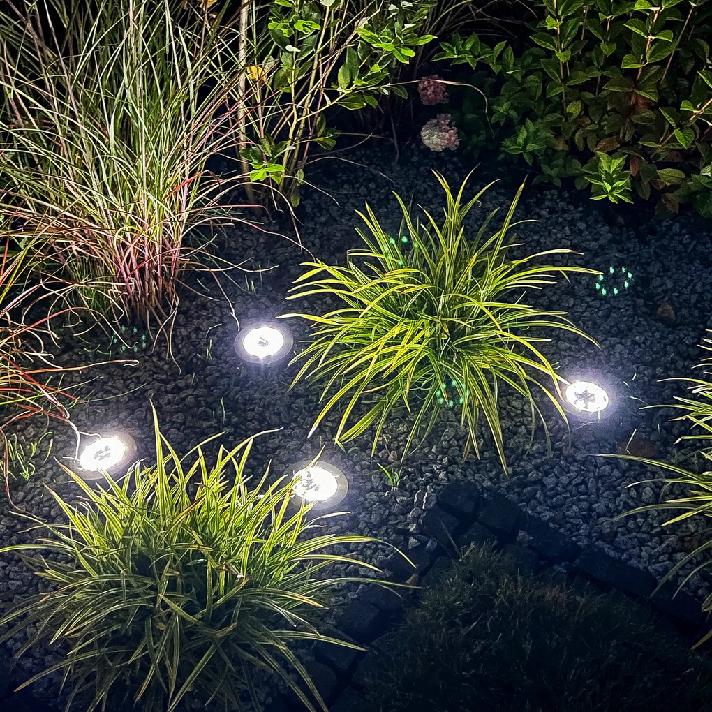 Komplet 4 lampek ogrodowych wbijanych 12cm PATIO